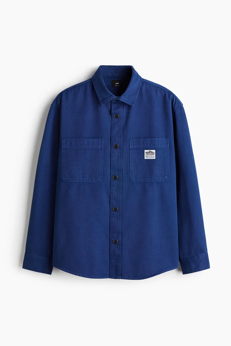 H&M  Oversized Fit Canvas overshirt for Men | Best Price UAE