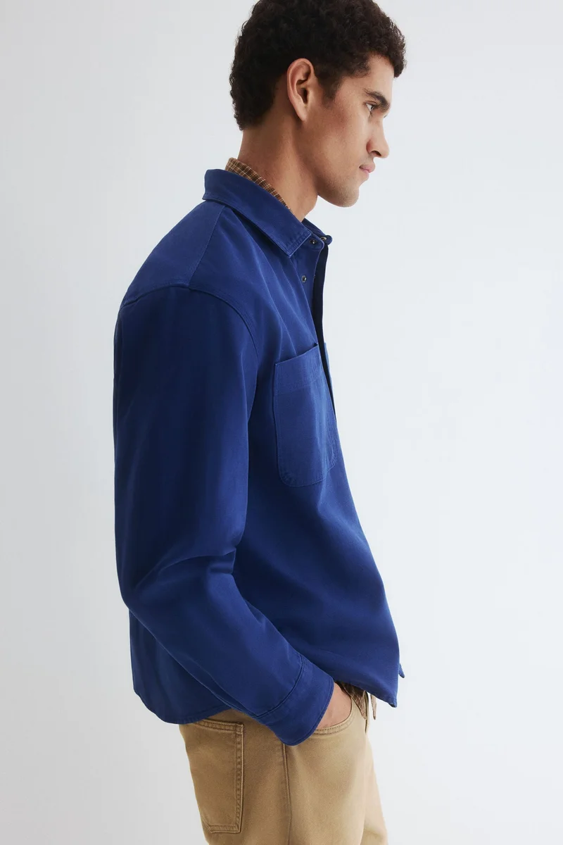 H&M  Oversized Fit Canvas overshirt for Men | Best Price UAE