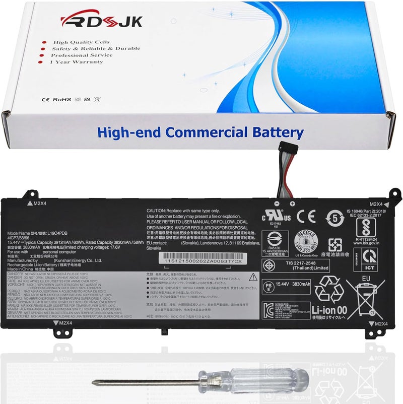 L19M4PDB L19C4PDB Laptop Battery for Lenovo ThinkBook 14s Yoga ITL ThinkBook 14 2021 G2 ITL ARE 14 G3 ITL ACL G4 ABA IAP 15 G2 ARE ITL G3 ACL ITL G4 IAP ABA Series 5B10Z21201 5B10Z21209 15.36V 60Wh - Image 1