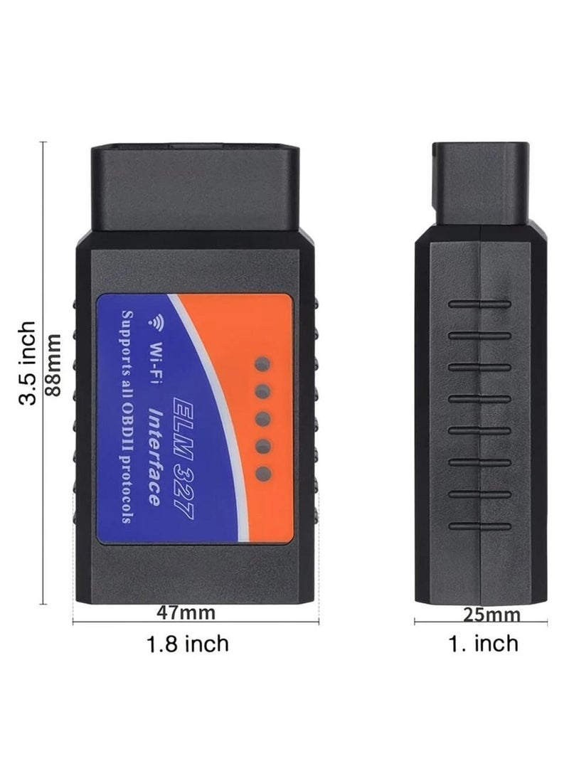 Car Fault Detector,Improved Car  Wifi Obdi Scanner Obdi Scanning Tool Code Reader Adapter Check Engine Light Diagnostic Tool,Compatible With IOS and Android Android,App Incardoc,Obd Fusion - Image 1