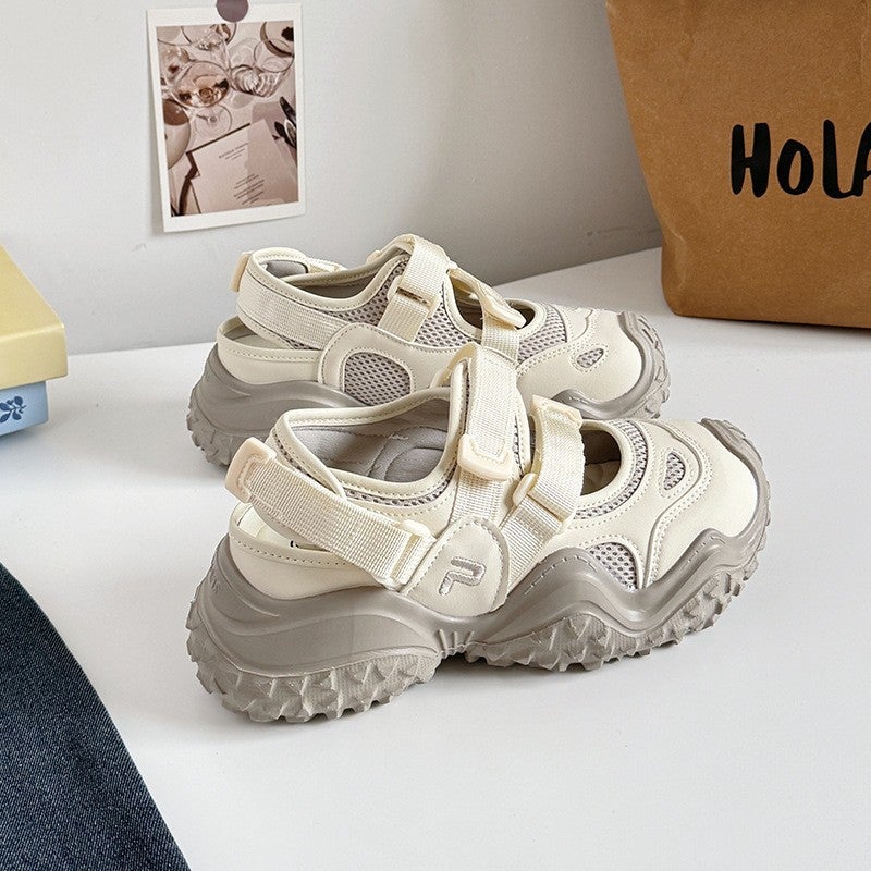 Mary Jane Breathable Sandals Hollow Personality Design Velcro Summer Platform Casual Sports Sneakers Xy-A277 - Image 3