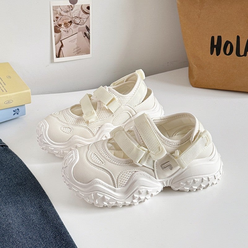 Mary Jane Breathable Sandals Hollow Personality Design Velcro Summer Platform Casual Sports Sneakers Xy-A277 - Image 1