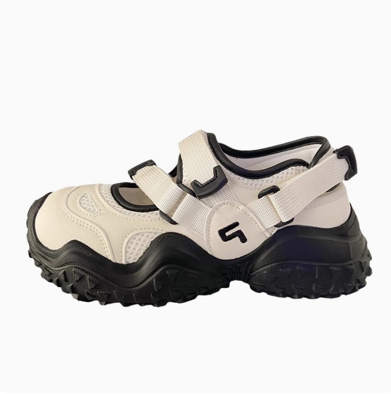 Mary Jane Breathable Sandals Hollow Personality Design Velcro Summer Platform Casual Sports Sneakers Xy-A277 - Image 2
