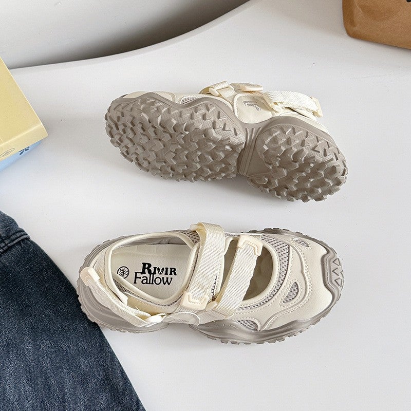 Mary Jane Breathable Sandals Hollow Personality Design Velcro Summer Platform Casual Sports Sneakers Xy-A277 - Image 4