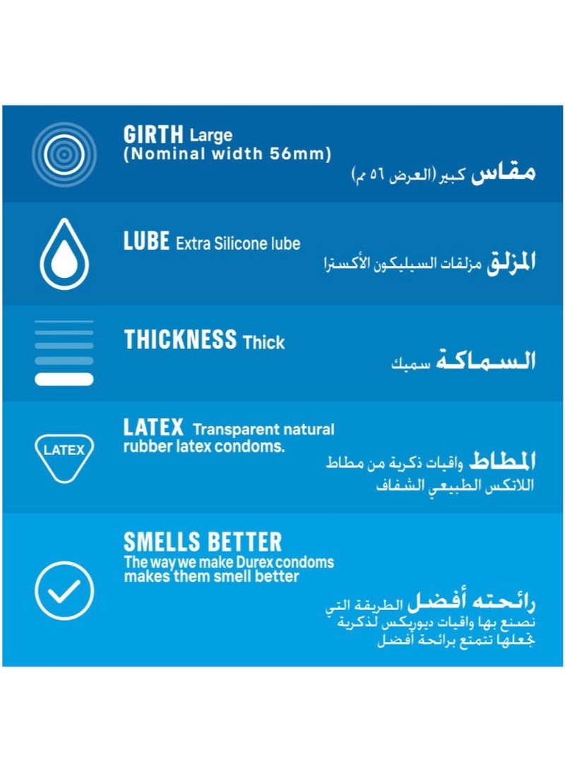 دوريكس Pack Of 2 Durex 12-Piece Latex Extra Safe Condoms - Image 3