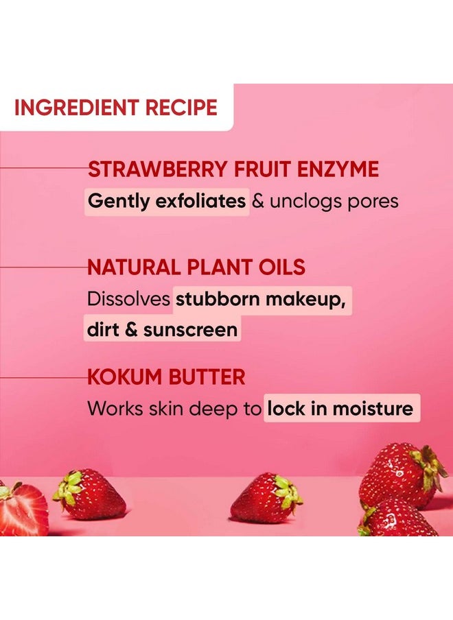 Dot & Key Strawberry Dew Cleansing Balm For Clean Smooth & Dewy Skin Makeup Remover Balm Non Greasy Makeup Cleanser Face Scrub Cleanses Dirt Makeup & Sunscreen For All Skin Types 70Ml  - Image 5