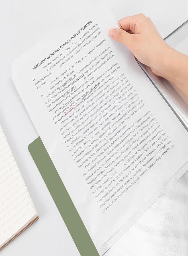 مجلد فني، ملف بأغلفة بلاستيكية للمكتب، 80 جيبًا، يعرض 160 صفحة، 8.5 × 11 بوصة، أخضر - Image 5