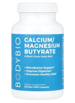 BodyBio Calcium/ Magnesium Butyrate 100 Non-GMO Capsules 