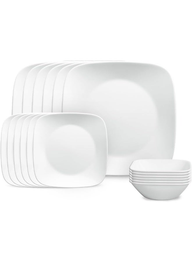 Corelle طقم أدوات مائدة كوريل فيتريل 18 قطعة لخدمة 6 أشخاص بتصميم مربع - Image 1