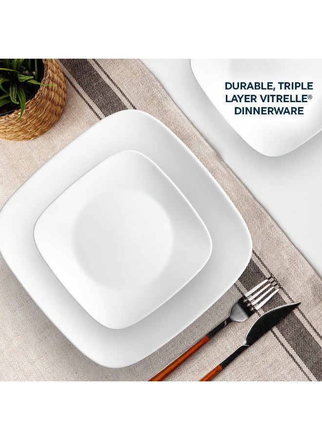 Corelle طقم أدوات مائدة كوريل فيتريل 18 قطعة لخدمة 6 أشخاص بتصميم مربع - Image 4