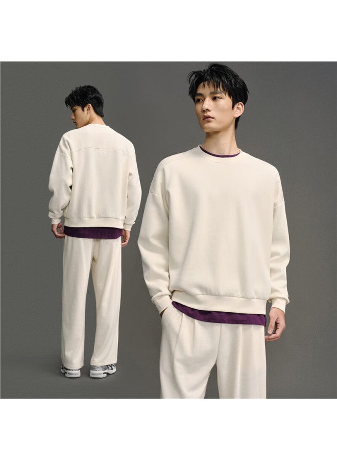 Giordano Concepts  Men's Autumn Winter New Embroidered Textured Pullover Crew Neck Drop Shoulder Loose Sweatshirt 1604 - Image 1