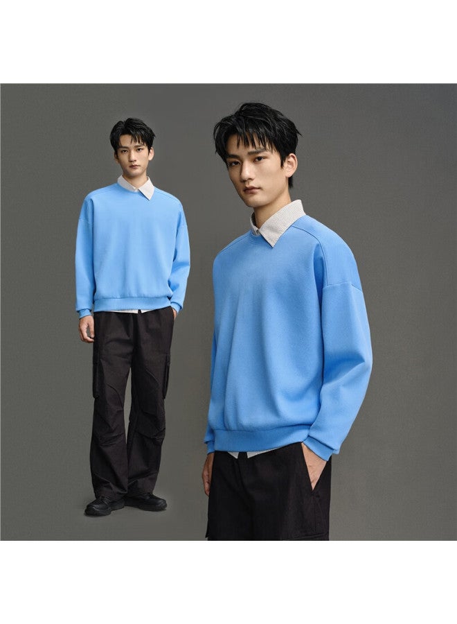 Giordano Concepts  Men's Autumn Winter New Embroidered Textured Pullover Crew Neck Drop Shoulder Loose Sweatshirt 1604 - Image 2