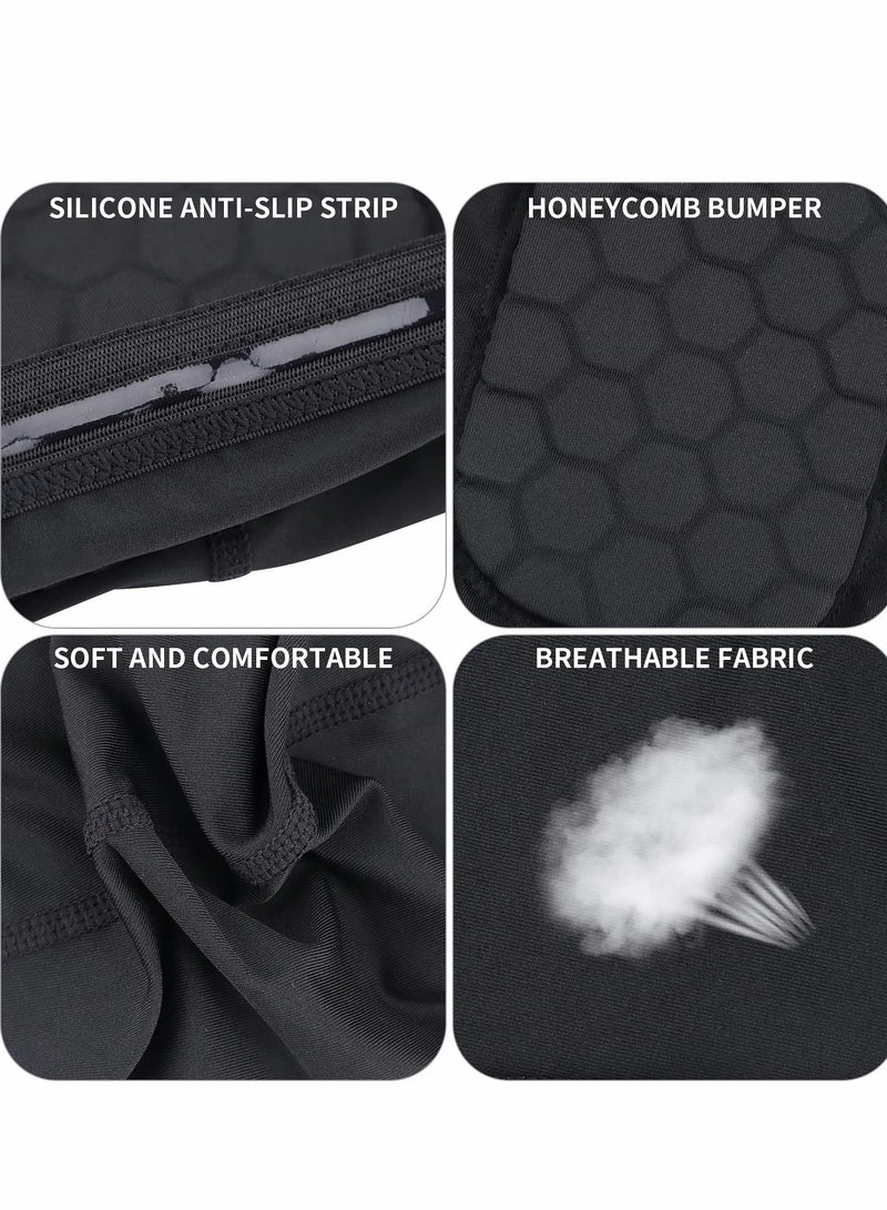 Excefore Football Shin Guards, Soccer Football Shin Guard Socks with Foam - Image 2