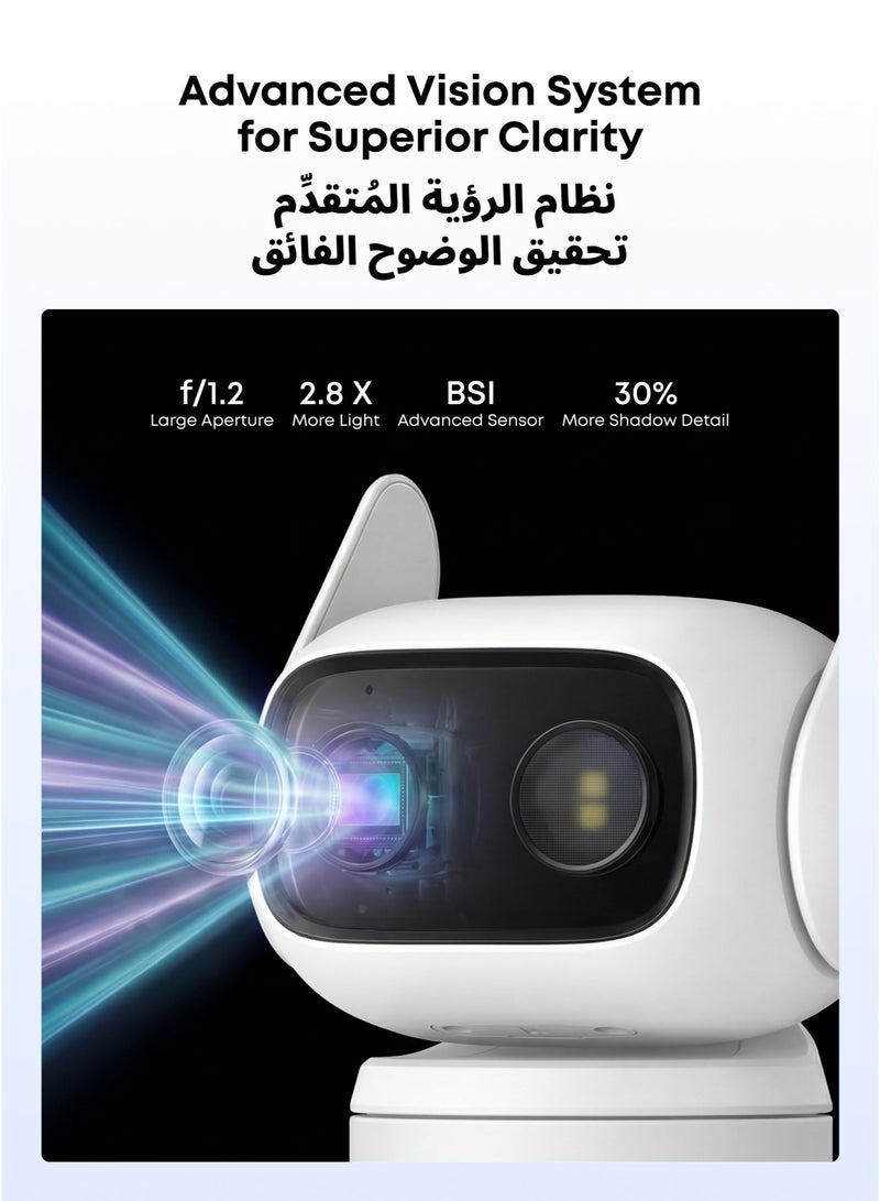 eufy Wired Cam C31,360° Pan/Tilt,Outdoor Camera,Indoor Cameras House Security,Dual Antenna,Colour Night Vision,Subscription-Free On-Device Storage,AI People/Vehicle/Pet/Crying Detection,24/7 Recording - Image 5