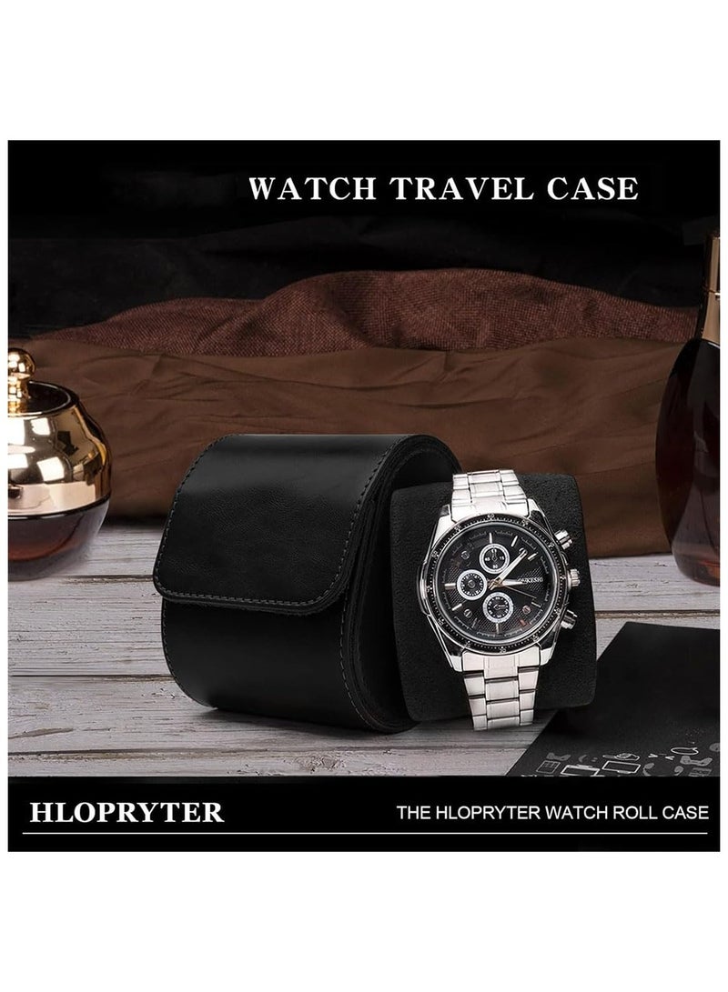 أنمي منظم ساعات، صندوق ساعات مع حامل وسادة مخملية قابلة للإزالة (أسود) - Image 5