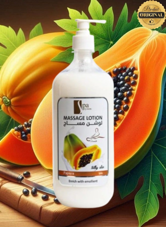 Spa System 4 Pieces Massage Lotion Papaya Enrich With Emolient - Image 2
