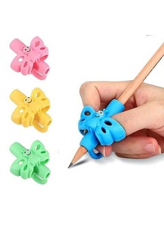 AIMERS 3Pack Butterfly Silicone Pencil Grips for Kids Ergonomic Handwriting Aid Posture Correction Tool Pen Gripper for Preschool Children Ecofriendly Writing Trainer for Toddlers