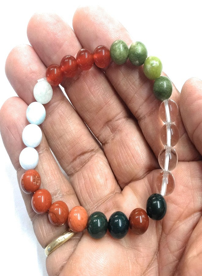 rocksmins Bracelet for Aries (Mesh) Zodiac Sign Natural Original Crystal Real Stone Reiki Healing Crystal Positive Energy Attraction Stylish for Men Women Boy Girl Unisex 8mm Beads Stretchable - Image 4