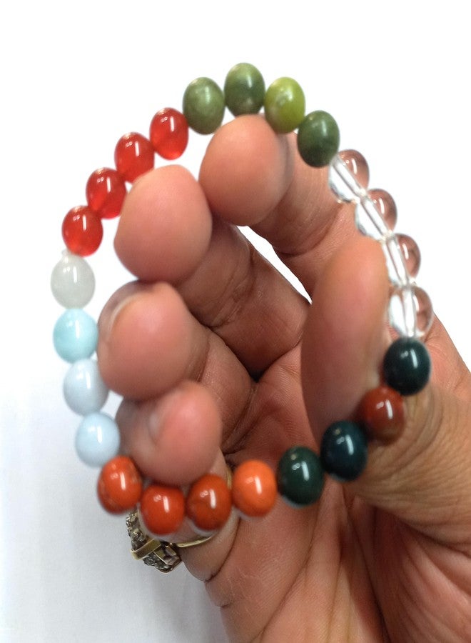 rocksmins Bracelet for Aries (Mesh) Zodiac Sign Natural Original Crystal Real Stone Reiki Healing Crystal Positive Energy Attraction Stylish for Men Women Boy Girl Unisex 8mm Beads Stretchable - Image 3