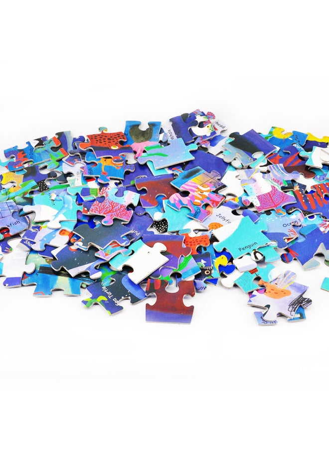 Bonchen Little Red Flower Children Puzzle 100 Children's Underwater World Puzzle Game Book Boys And Girls Intelligence Development-Color:Puzzle Kite Flying 100 Pieces-Age 6 - Image 4