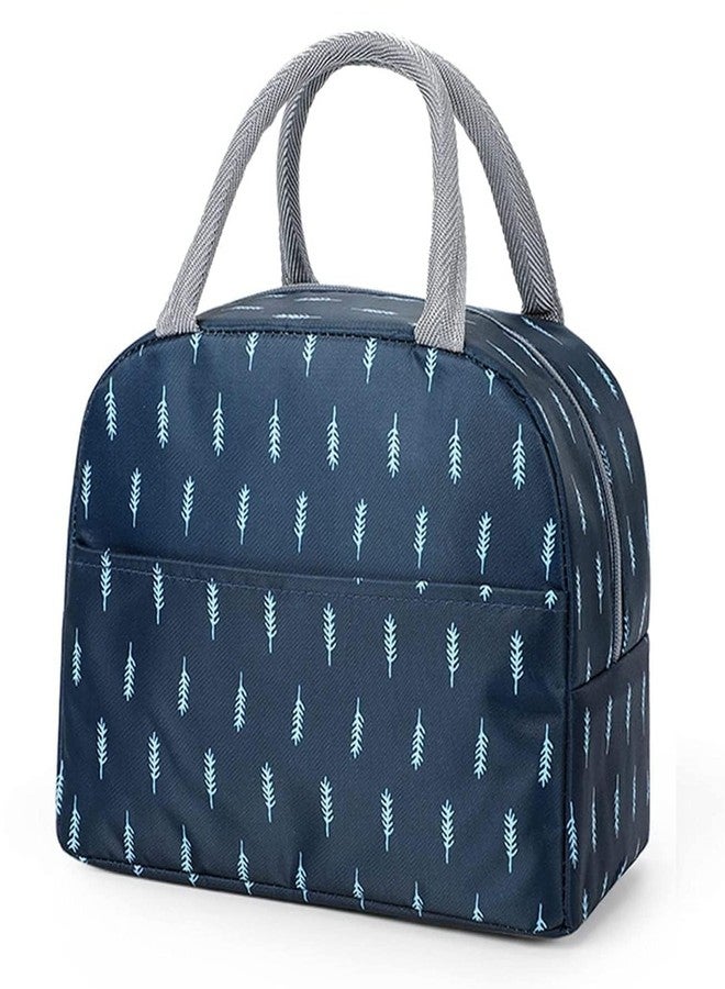 STARFLYER Insulated Lunch Bag Women Girls, Reusable Cute Tote Lunch Box for Adult & Men, Leakproof Cooler Lunch Bags for Work Office Travel School Picnic. (Blue Tree) - Image 1