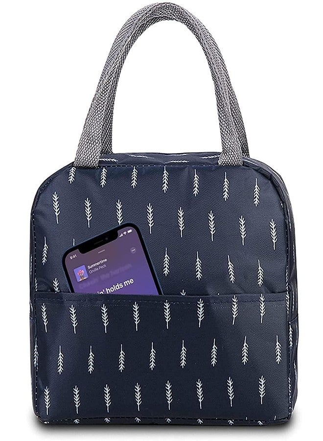 STARFLYER Insulated Lunch Bag Women Girls, Reusable Cute Tote Lunch Box for Adult & Men, Leakproof Cooler Lunch Bags for Work Office Travel School Picnic. (Blue Tree) - Image 3