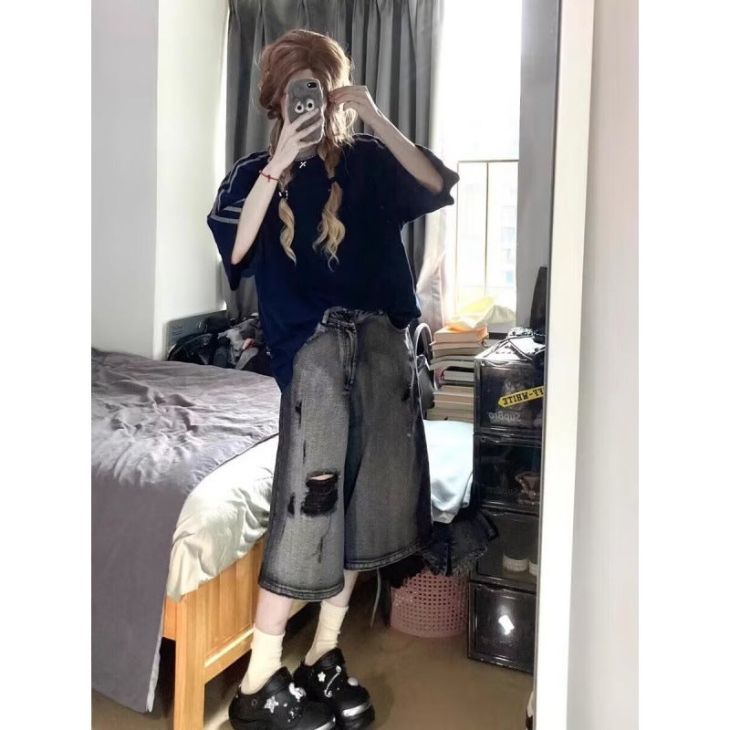Unisex Casual Daily Denim Jeans - Image 3