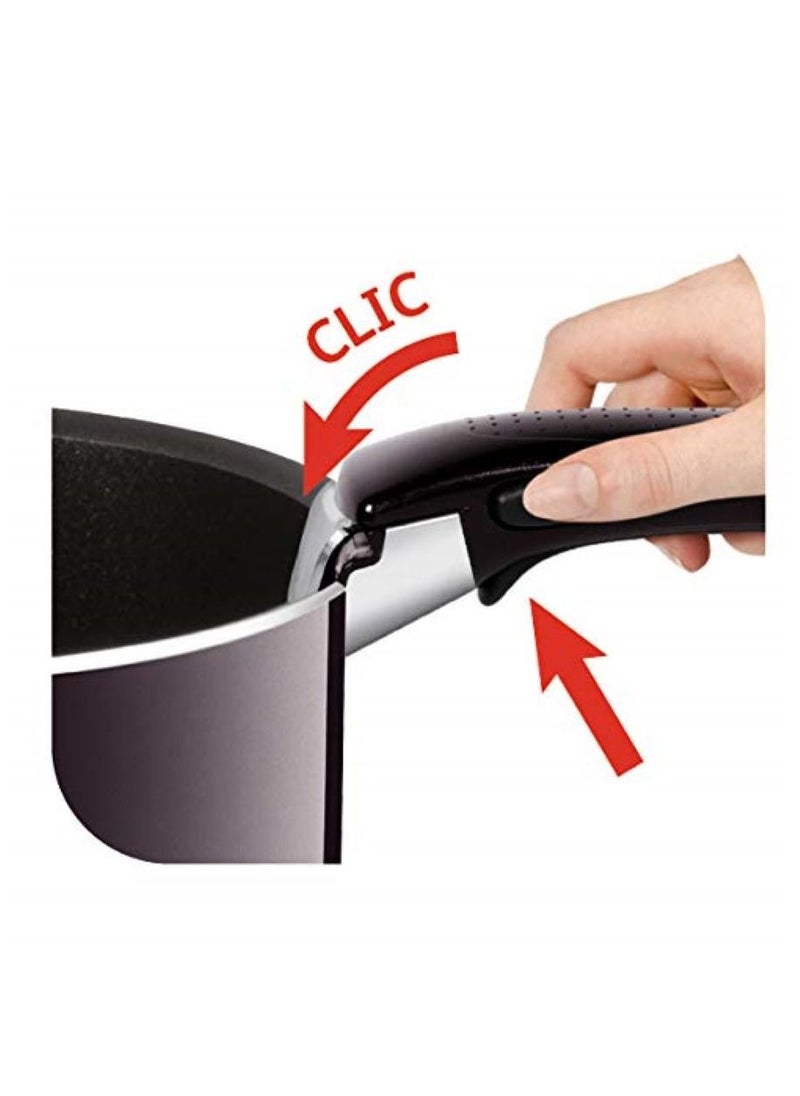 Tefal - Tefal Ingenio L99330 Premium Handle Removable With Red or Black Button Compatible With All Tefal Ingenio Pans and Pots 100 Percent Safe Black Ingenio Handle Stainless Steel Insert - Image 1