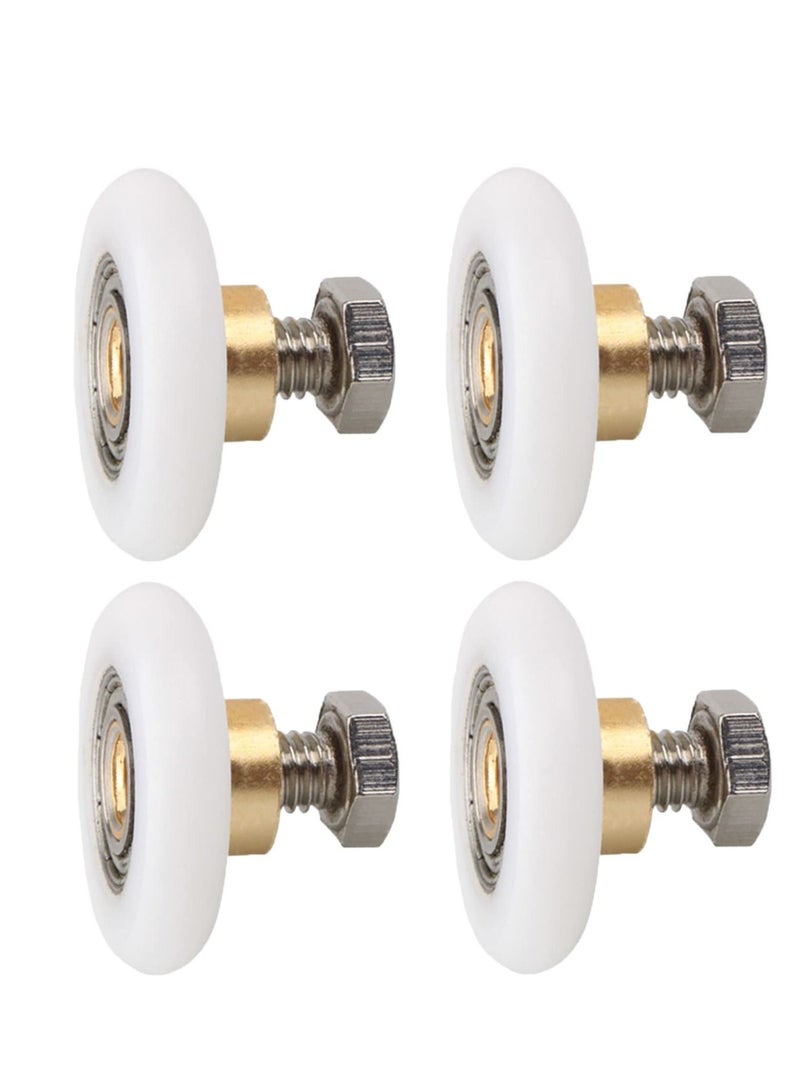 Y&D Shower Door Rollers 23mm, Wheel Roller Sliding with Screw for Showers Massage Cabins and bathtubs(4 Pieces)  - Image 1