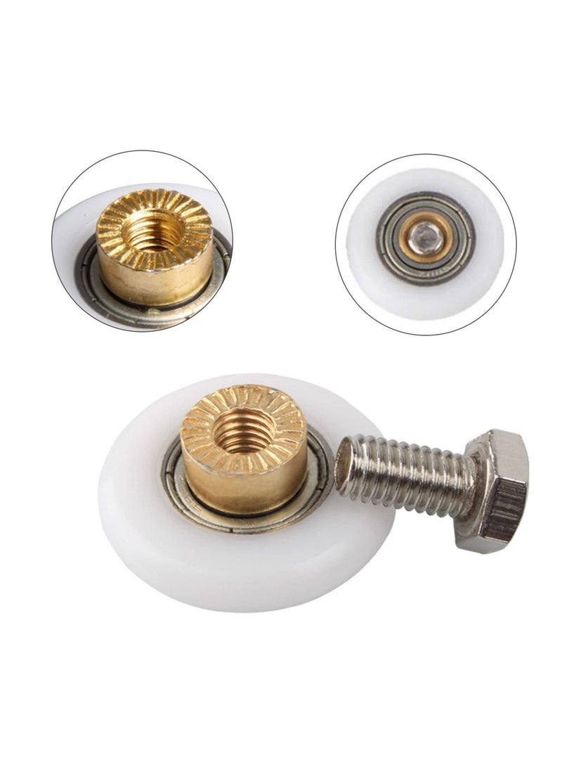 Y&D Shower Door Rollers 23mm, Wheel Roller Sliding with Screw for Showers Massage Cabins and bathtubs(4 Pieces)  - Image 3