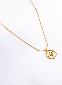 The Black Pearl Accessories Stainless Steel Necklace Golden Zodiac Series "Aries"  - Image 3