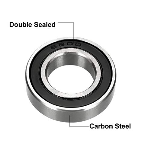 uxcell 68002RS Deep Groove Ball Bearing Double Sealed 1180800 10mm x 19mm x 5mm Carbon Steel Bearings Pack of 8 - Image 3
