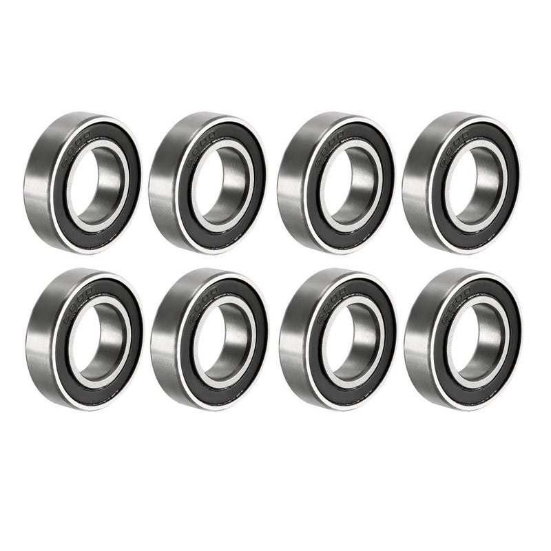 uxcell 68002RS Deep Groove Ball Bearing Double Sealed 1180800 10mm x 19mm x 5mm Carbon Steel Bearings Pack of 8 - Image 2
