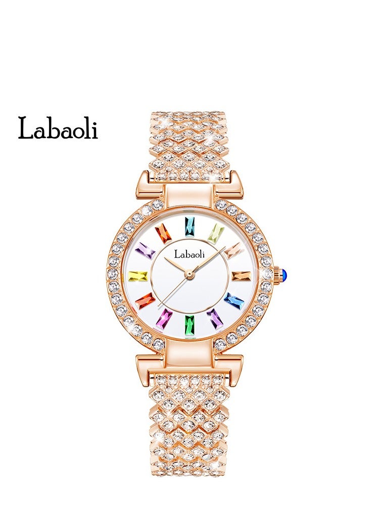 Labaoli Women's Fashion Diamond Inlaid Bracelet Watch - Image 1
