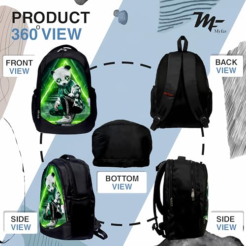 Myfav MY FAV 16 Inch Anime Design Printed Backpack | Durable Polyester 30L Anime Print Bag | Multiuse Laptop Backpack for School, College, Office & Travel | Long-Lasting Print | Spacious & Lightweight - Image 2