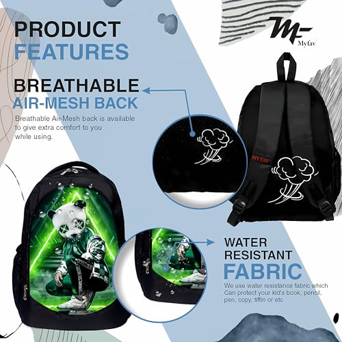 Myfav MY FAV 16 Inch Anime Design Printed Backpack | Durable Polyester 30L Anime Print Bag | Multiuse Laptop Backpack for School, College, Office & Travel | Long-Lasting Print | Spacious & Lightweight - Image 5
