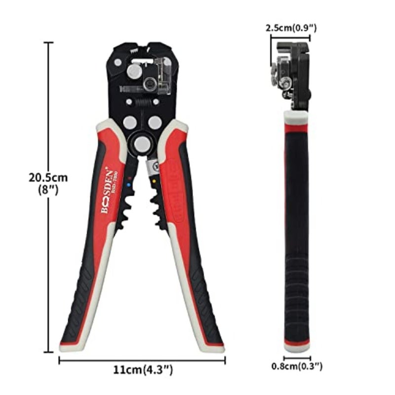 Automatic Wire Stripper Tweezers, And Crimping Tool, 3 In 1 With Cutter Crimper, Awg 10-24 Electric - Image 2