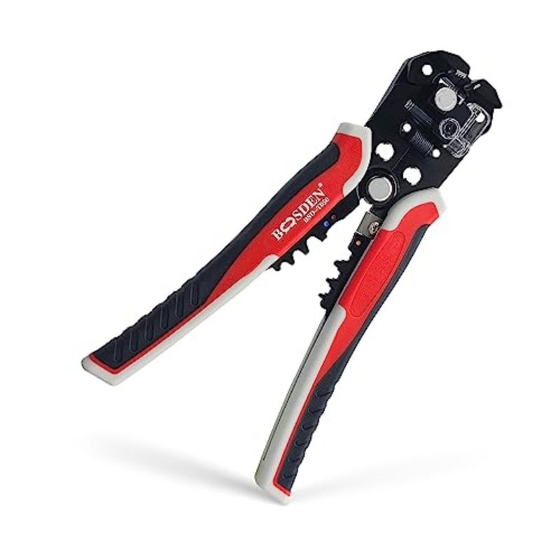 Automatic Wire Stripper Tweezers, And Crimping Tool, 3 In 1 With Cutter Crimper, Awg 10-24 Electric - Image 1