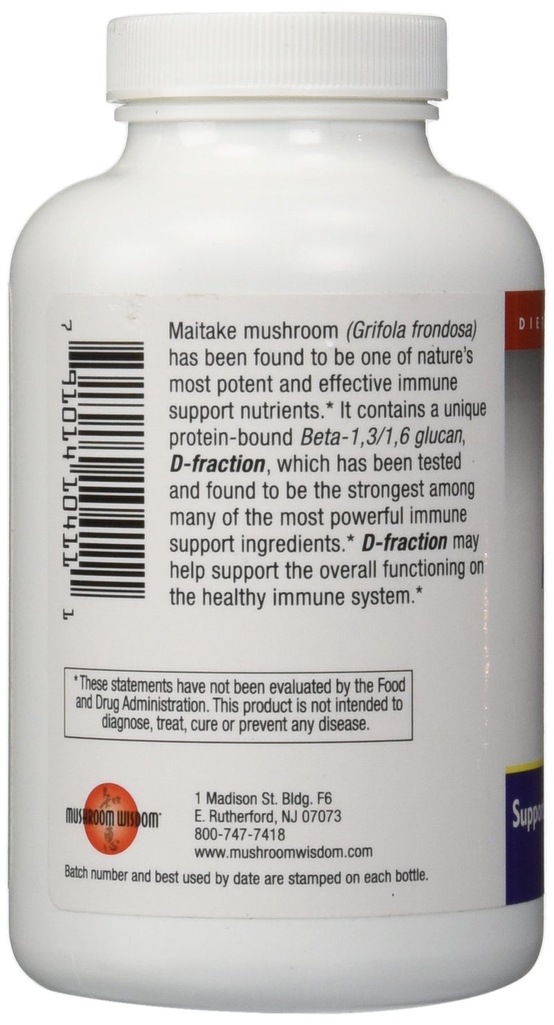 mushroom Matrix MUSHROOM WISDOM Maitake Mushroom Extract D-Fraction 360 Capsules - Image 2