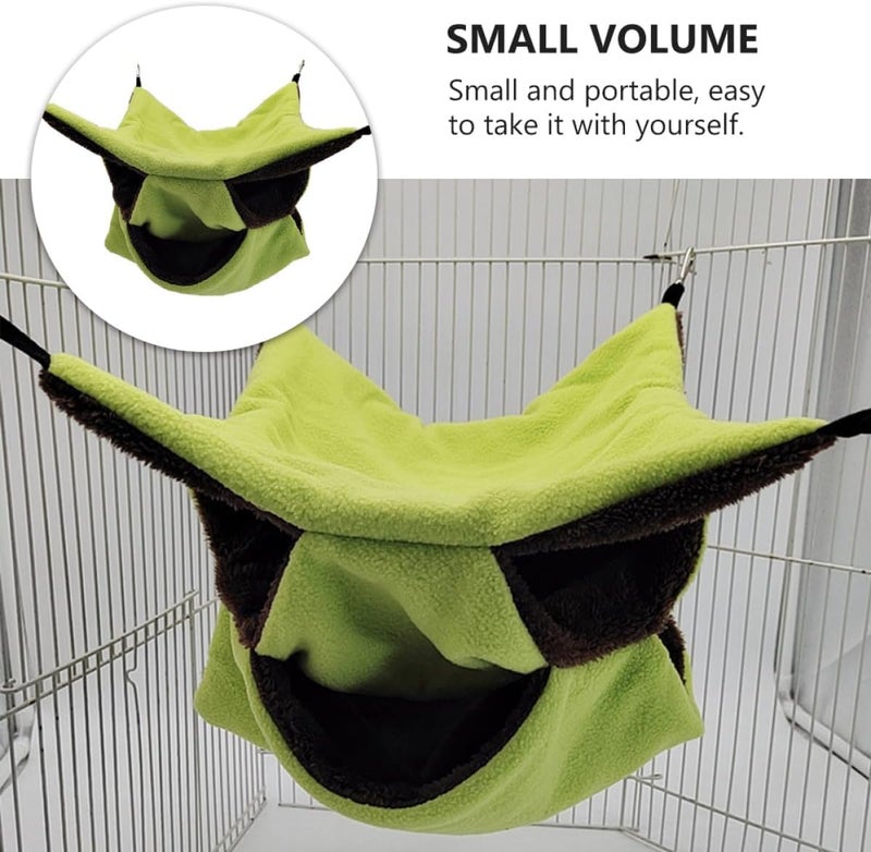 Plush Hamster Hammock Bed 3pcs, Three-Layer Suspensible Pet Nest 30x30cm, Warm Hanging Small Animal Bed for Hamsters, Gerbils, and Small Pets - Image 5