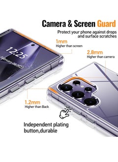 BORTONY Samsung Galaxy S24 Ultra Case Transparent Yellowing Resistant Anti-Scratch Shockproof Bumper Drop Protection Phone Case Cover for Samsung Galaxy S24 Ultra  - Image 3