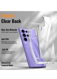 BORTONY Samsung Galaxy S24 Ultra Case Transparent Yellowing Resistant Anti-Scratch Shockproof Bumper Drop Protection Phone Case Cover for Samsung Galaxy S24 Ultra  - Image 4