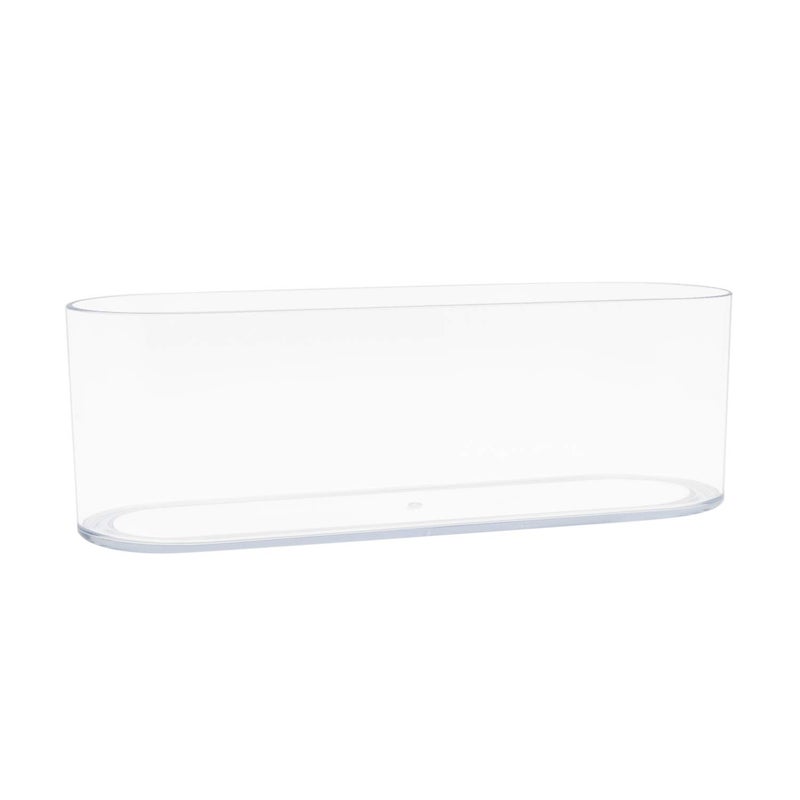 Royal Imports Royal Imports Flower Vase Acrylic Oval  Decorative Centerpiece for Home or Wedding  Non Breakable Plastic 4 X12 Short Rounded  Clear