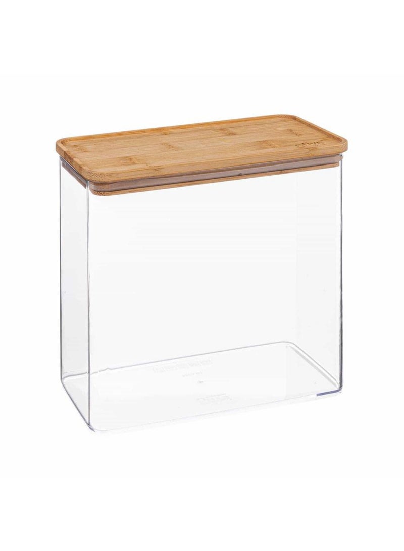 Rectangular Container W Bamboo Lid 3 L