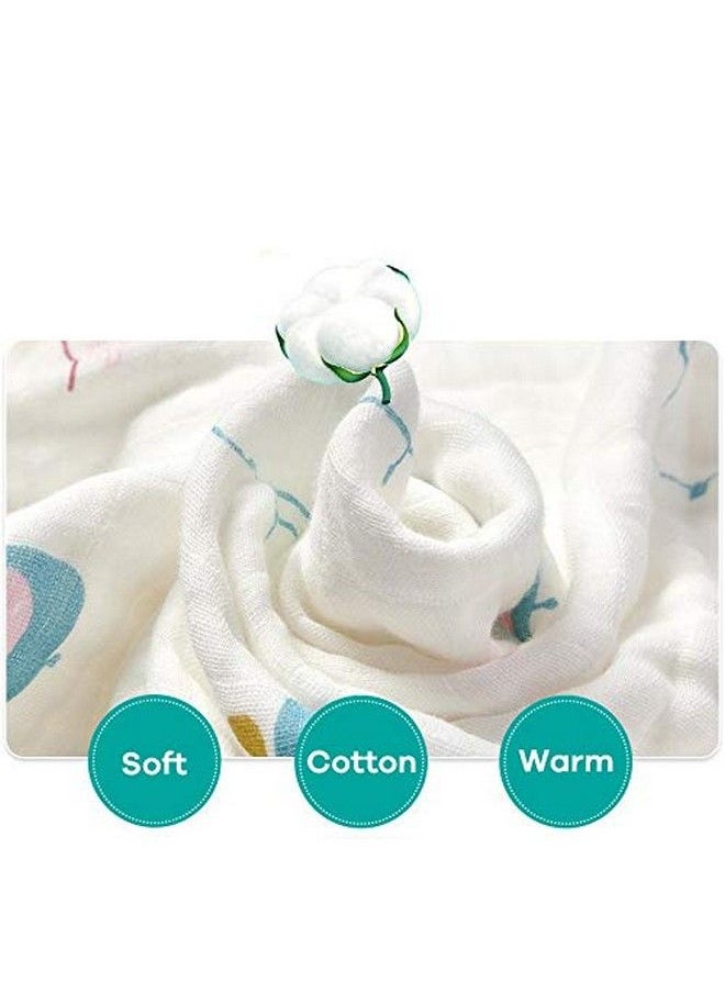 MOM'S HOME - Organic Baby Wash Towel Combo Set1 Muslin Towel 100X100 Cm And Set Of 5 Multipurpose Baby Wash Cloth (30X30 Cm) - Image 1