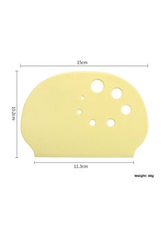 Thickened PP Semicircle Flour Cutter With Scale Dough Cutter Vegetable Leaf Stripper Cake Cream Scraper-颜色:新款创意刮板-北欧黄