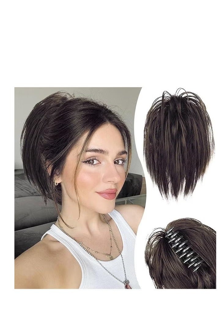 قطعة شعر، مشبك مخلب، كعكة شعر، زينة شعر للنساء، مشبك مخلب، ذيل حصان، وصلات شعر، تسريحة شعر مرفوعة، كعكة شعر مجعدة ومموجة، ربطة شعر مع مشبك - Image 1