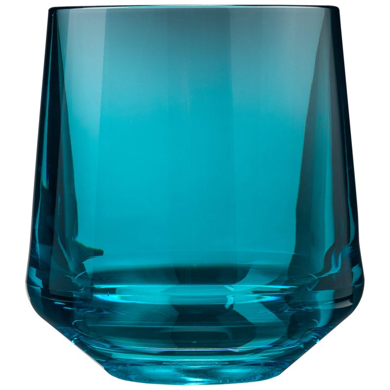 Drinique Unbreakable Stemless Wine Glasses  Set of 4  12oz Tritan Plastic  Made with 50 Recycled Content  Reusable Dishwasher Safe BPAFree Shatterproof  Indoor Outdoor Everyday Use  Teal