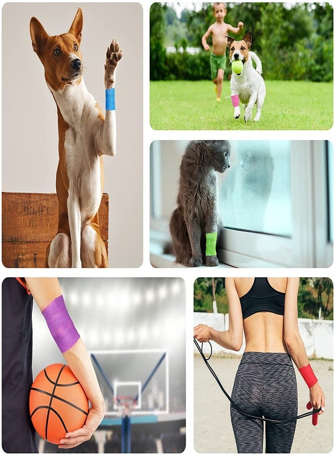 Dayish Self Adhesive Bandaid Wrap Tape for Pets, Customize Wound Plaster Fabric Finger Bandages Non-Toxic First Aid Emergency Bandage Kit for Athletic, Sports Injury, Wrist, Knee & Ankle Sprains - (4 PCs) - Image 5