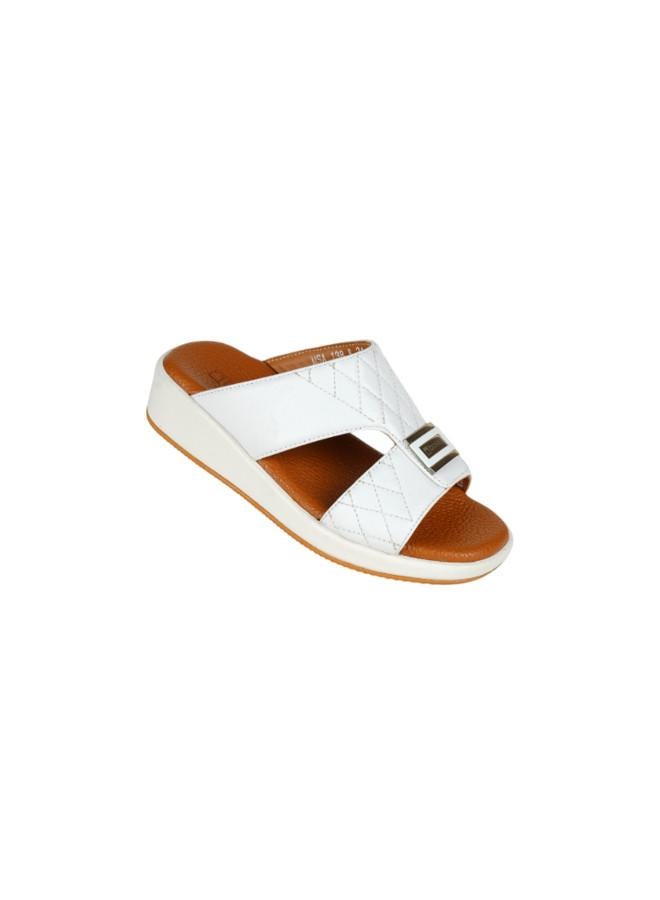 barjeel uno 008-3671 Barjeel Uno Boys Arabic Sandals MSA138 B White 26  - Image 2